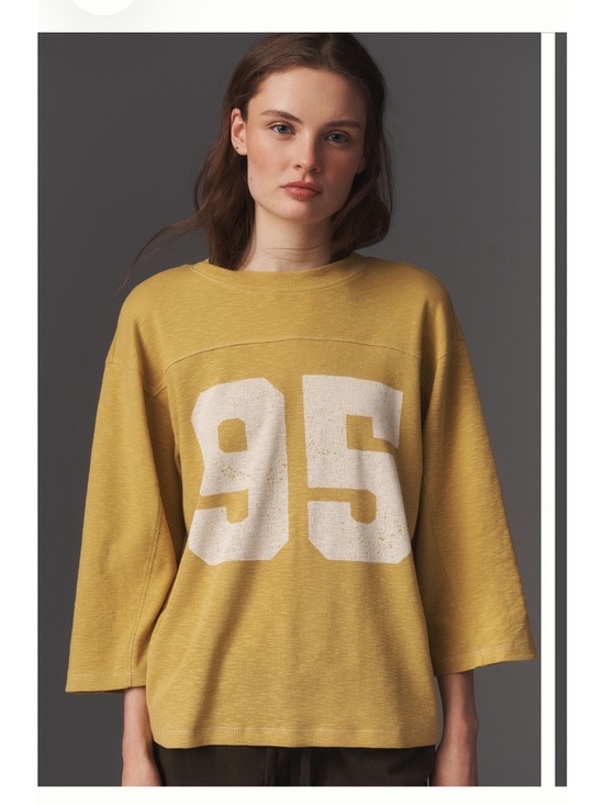 Anthropologie Tops - Pilcro 3/4 Sleeve Varsity Tee